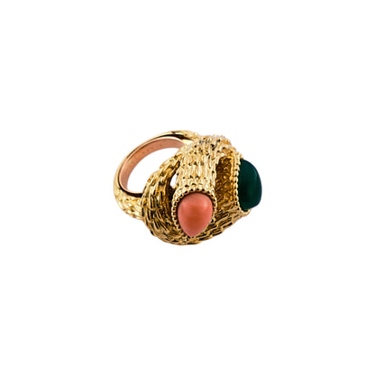 Boucheron Chrysoprase and Coral Demi Parure