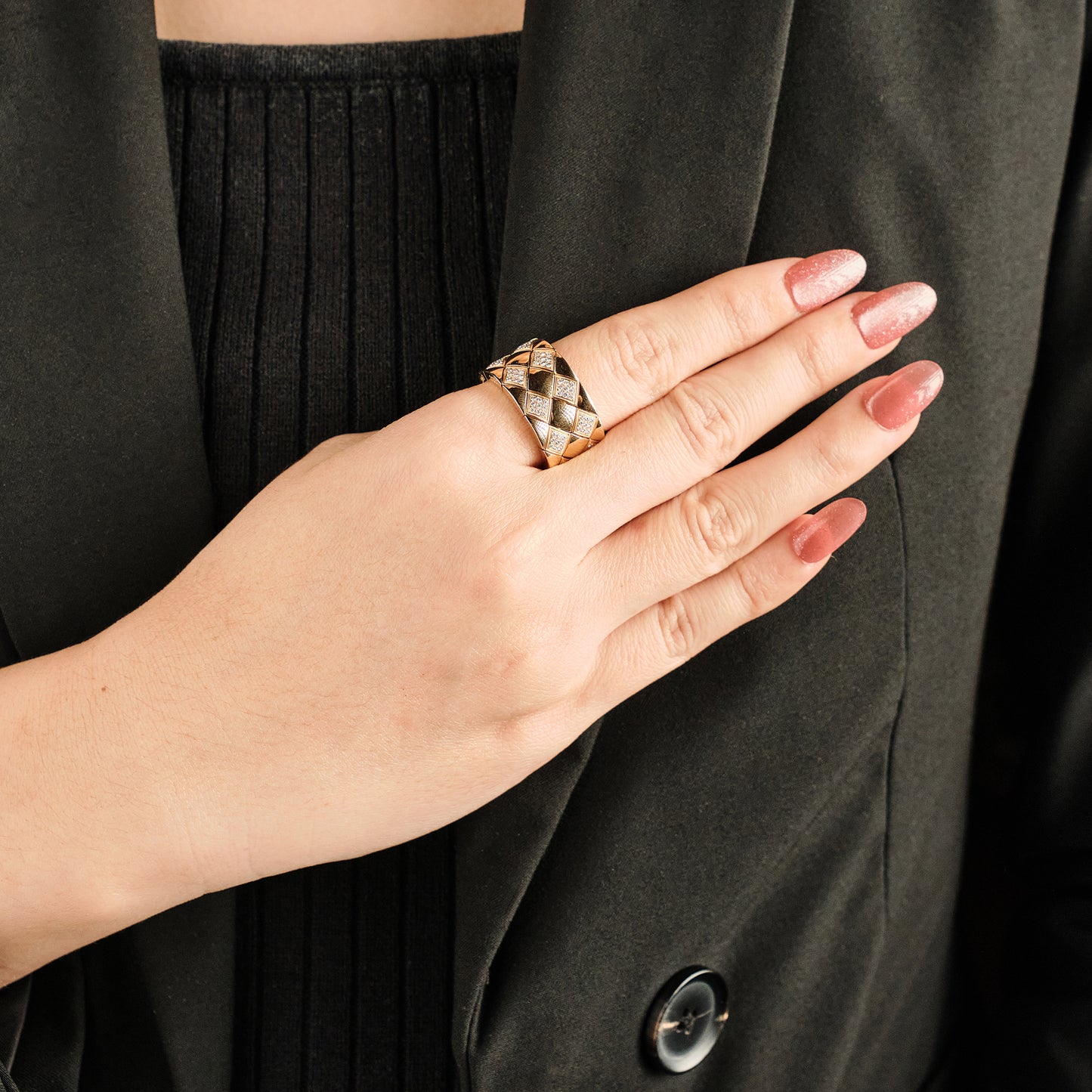 Chanel Large ‘Matelassé’ Ring