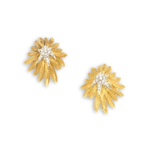 Vintage Spray Foliate Earrings