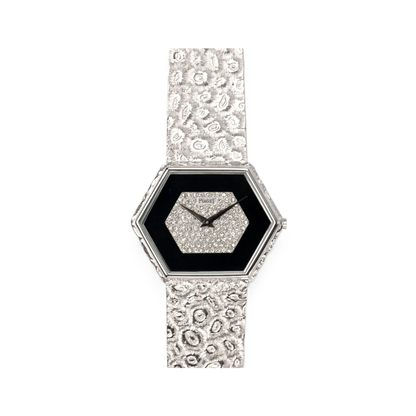 Piaget 95788 A18 Onyx and Diamond Hexagone Watch