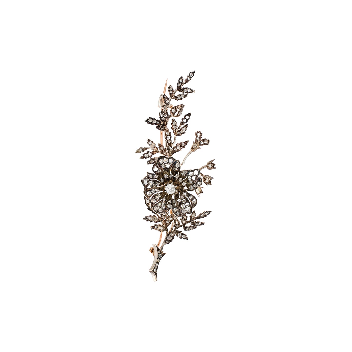 French Antique Flower Brooch