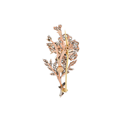 French Antique Flower Brooch