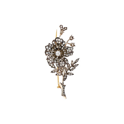 French Antique Flower Brooch
