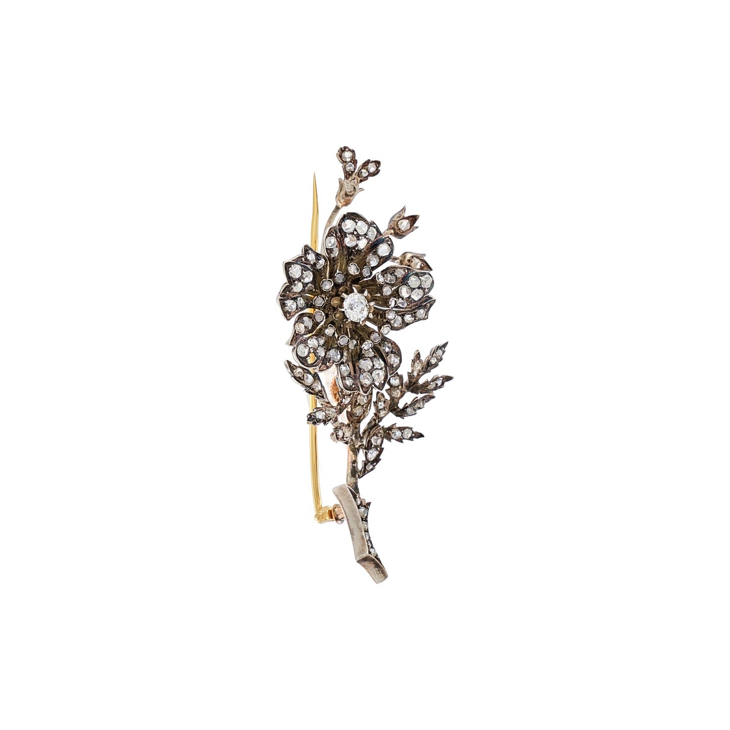 French Antique Flower Brooch