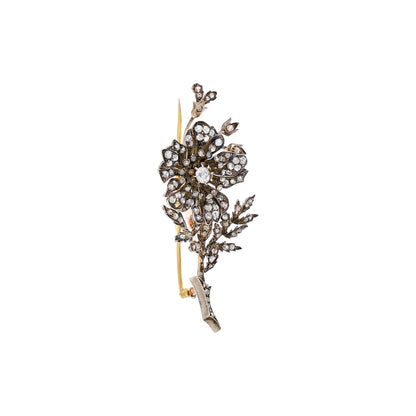 French Antique Flower Brooch