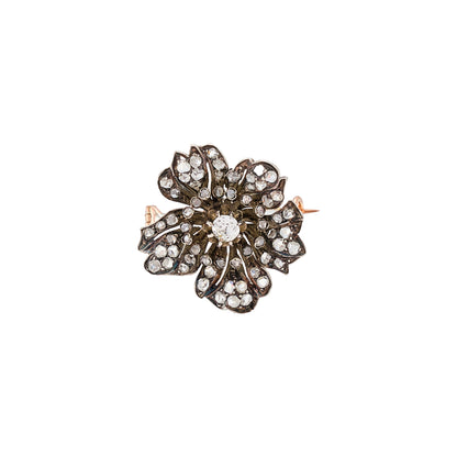 French Antique Flower Brooch