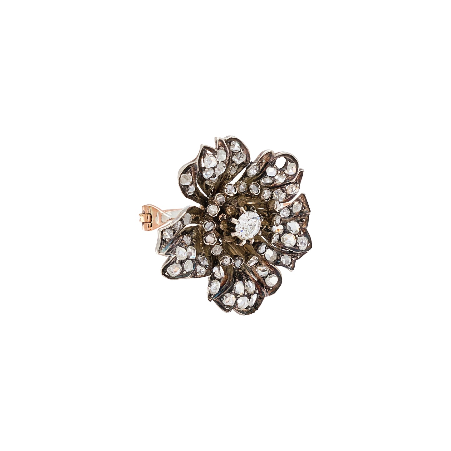 French Antique Flower Brooch