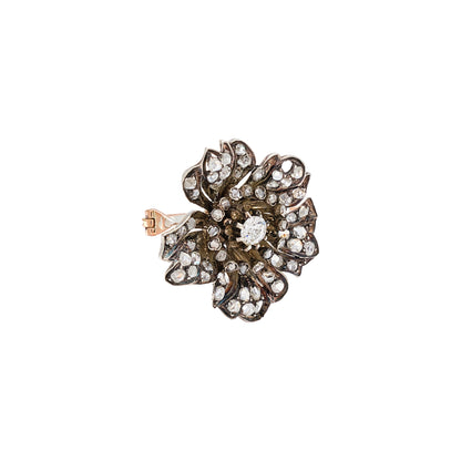 French Antique Flower Brooch
