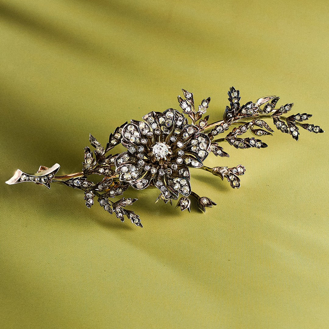 Léon Vaguer for Masquelier Antique Flower Brooch