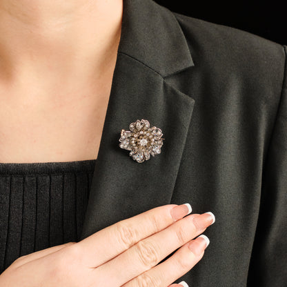French Antique Flower Brooch
