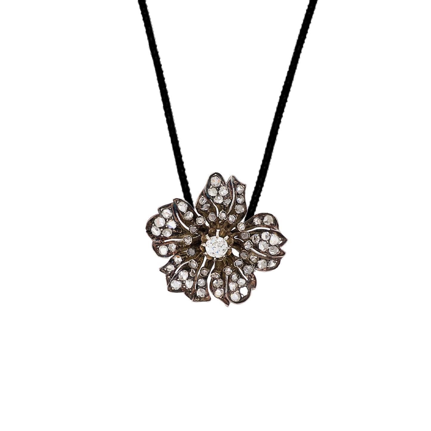 French Antique Flower Brooch