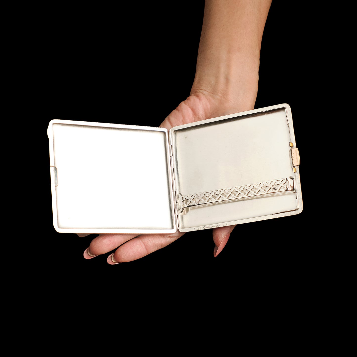 Cartier Silver and Yellow Gold Cigarette Case