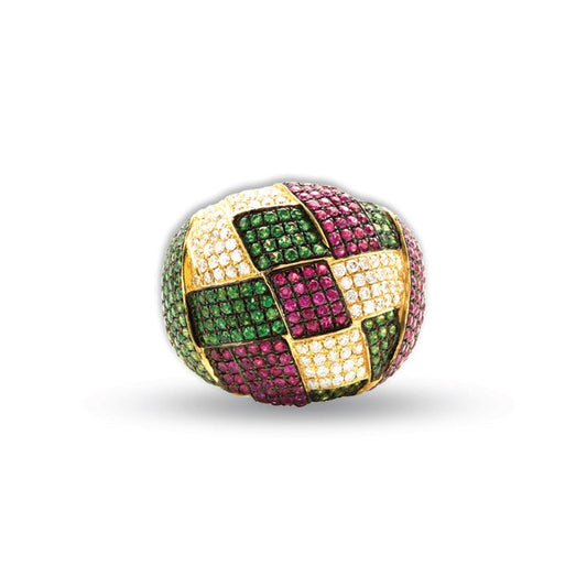 Vintage Multicolored Gems Ring