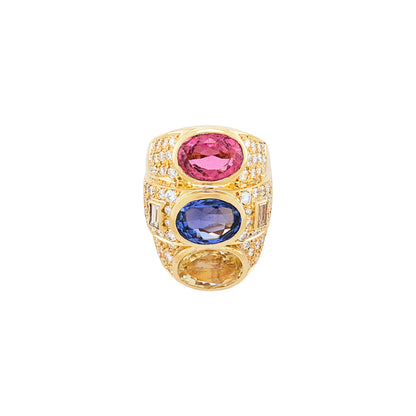 Vintage Multigem Ring