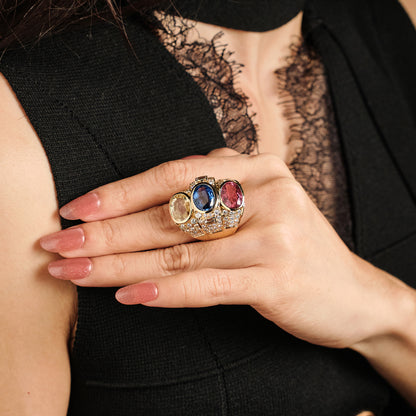 Vintage Multigem Ring