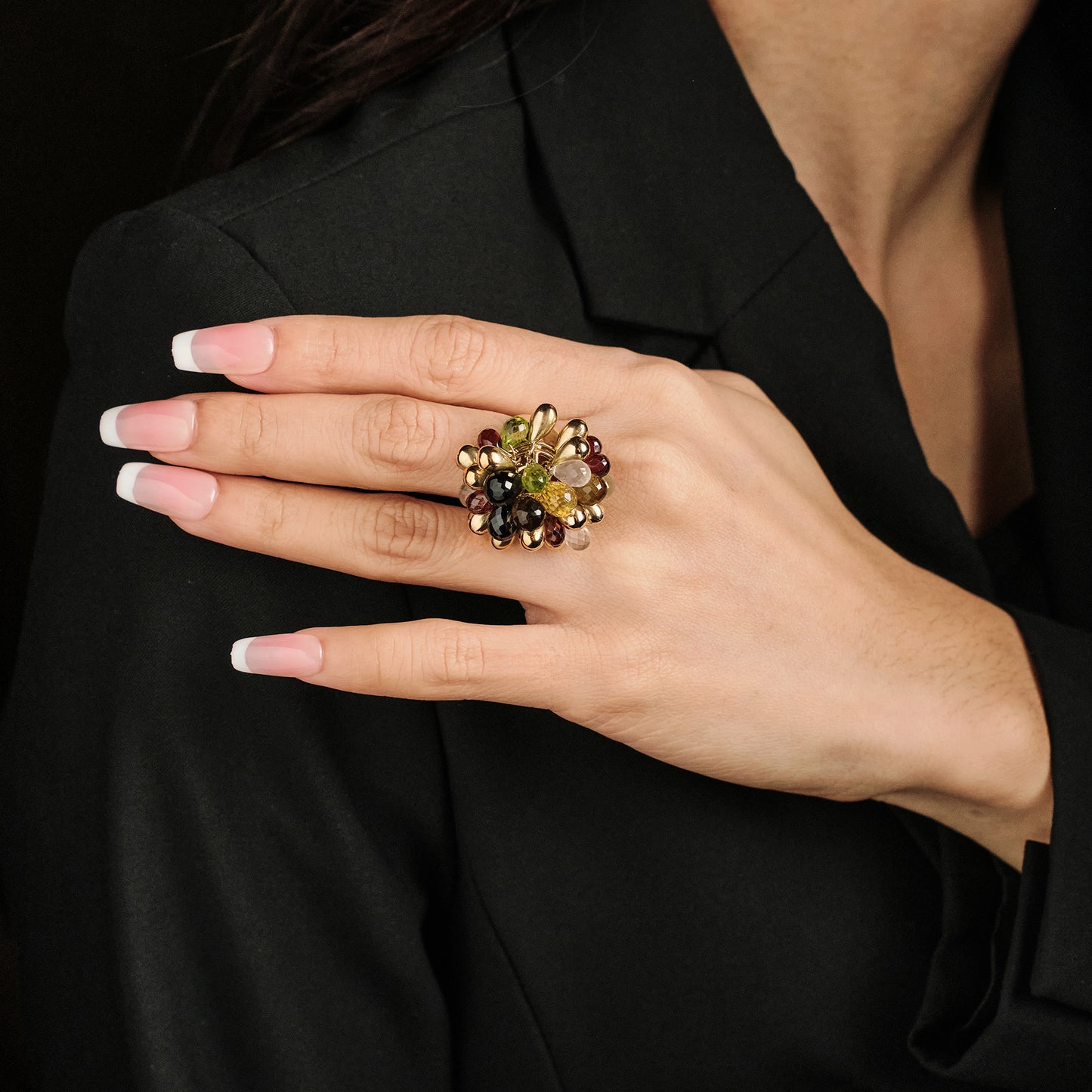 Vintage Italian Briolette Mutigem Ring