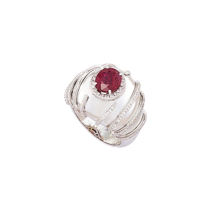 Léa CASTIEL Ruby and Diamond Ring