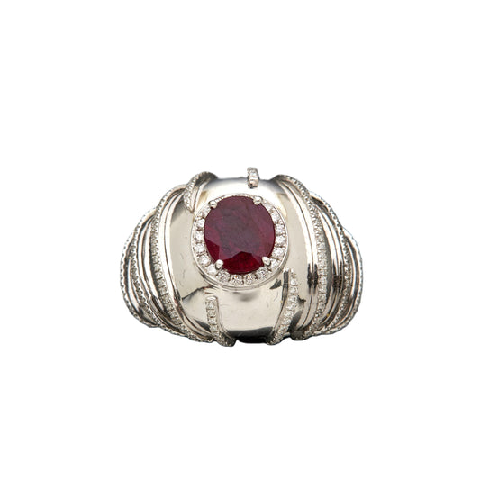 Léa CASTIEL Ruby and Diamond Ring