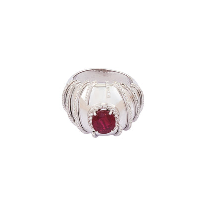 Léa CASTIEL Ruby and Diamond Ring