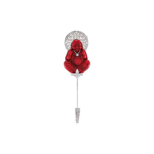 Antique Buddha Jabot Pin