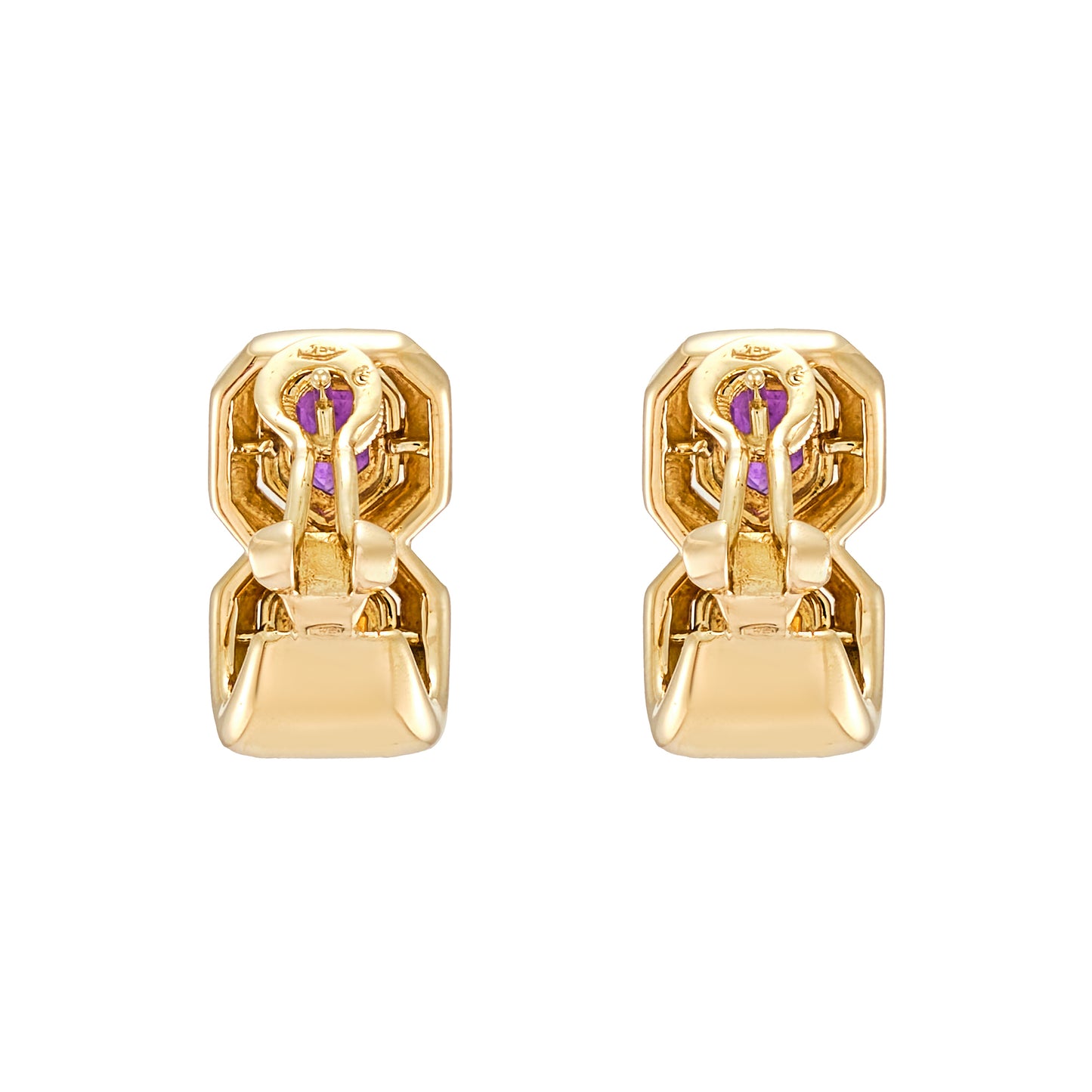 Vintage Citrine and Amethyst Earrings