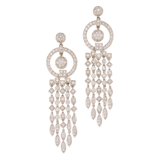 Vintage Diamond Chandelier Earrings