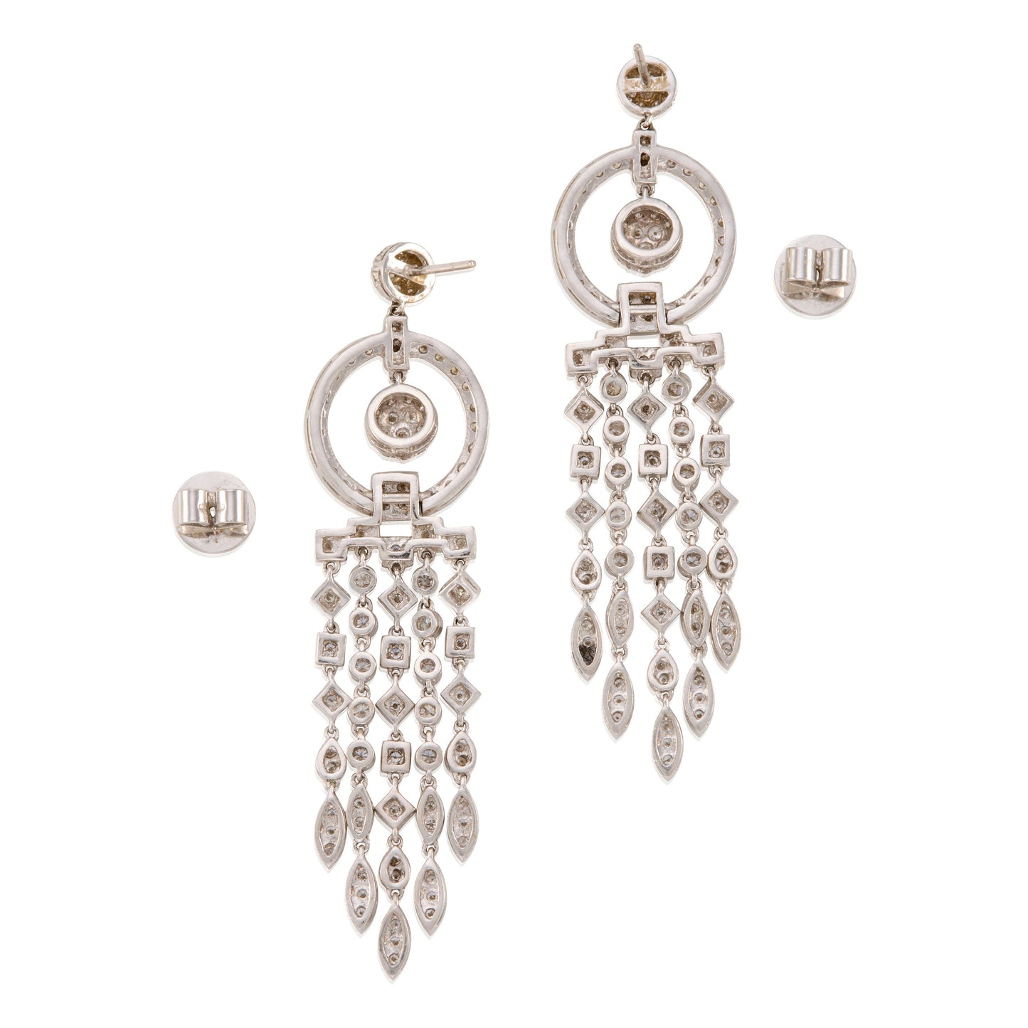 Vintage Diamond Chandelier Earrings