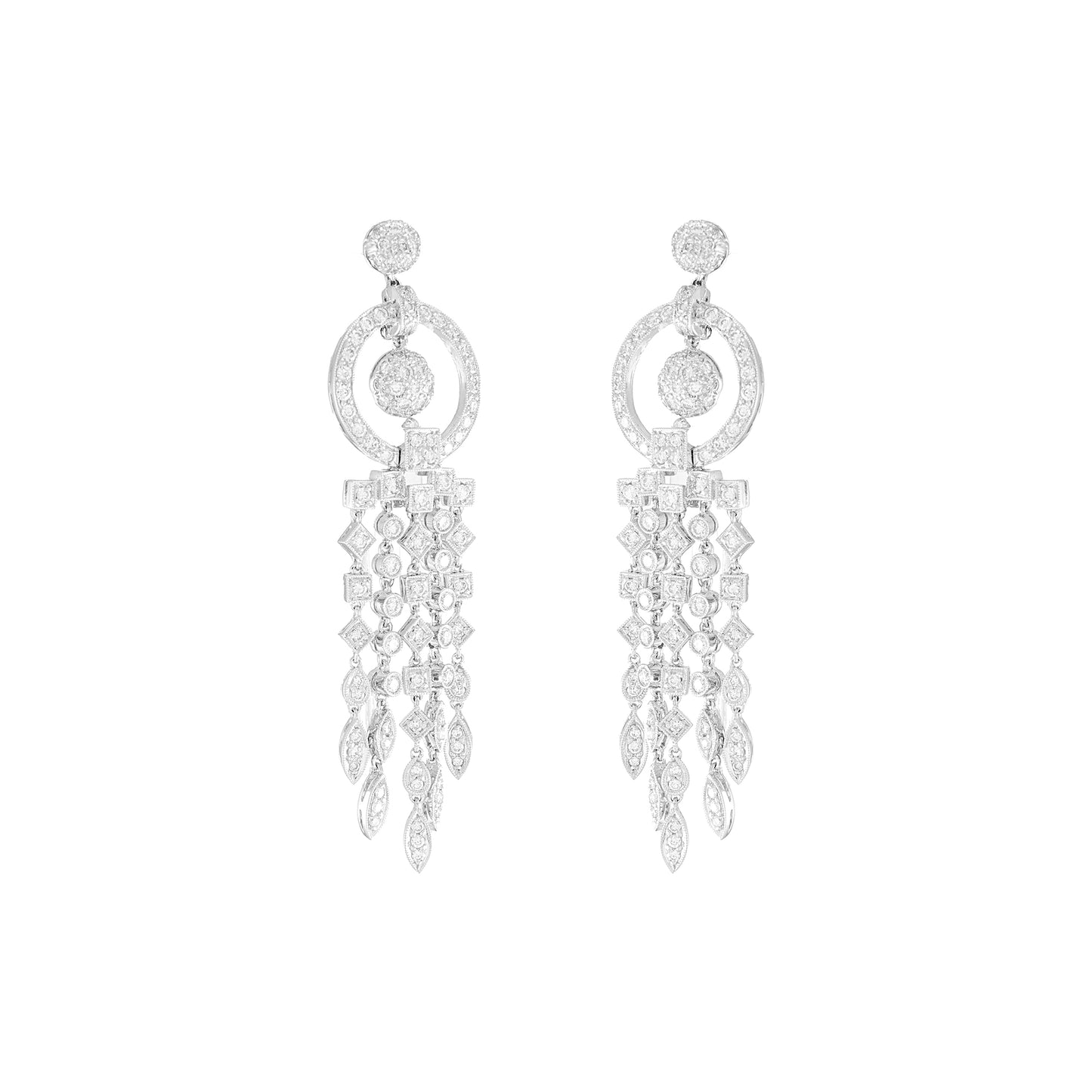 Vintage Diamond Chandelier Earrings