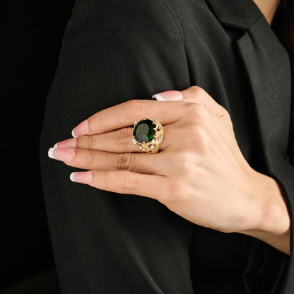 Soret Green Tourmaline Ring
