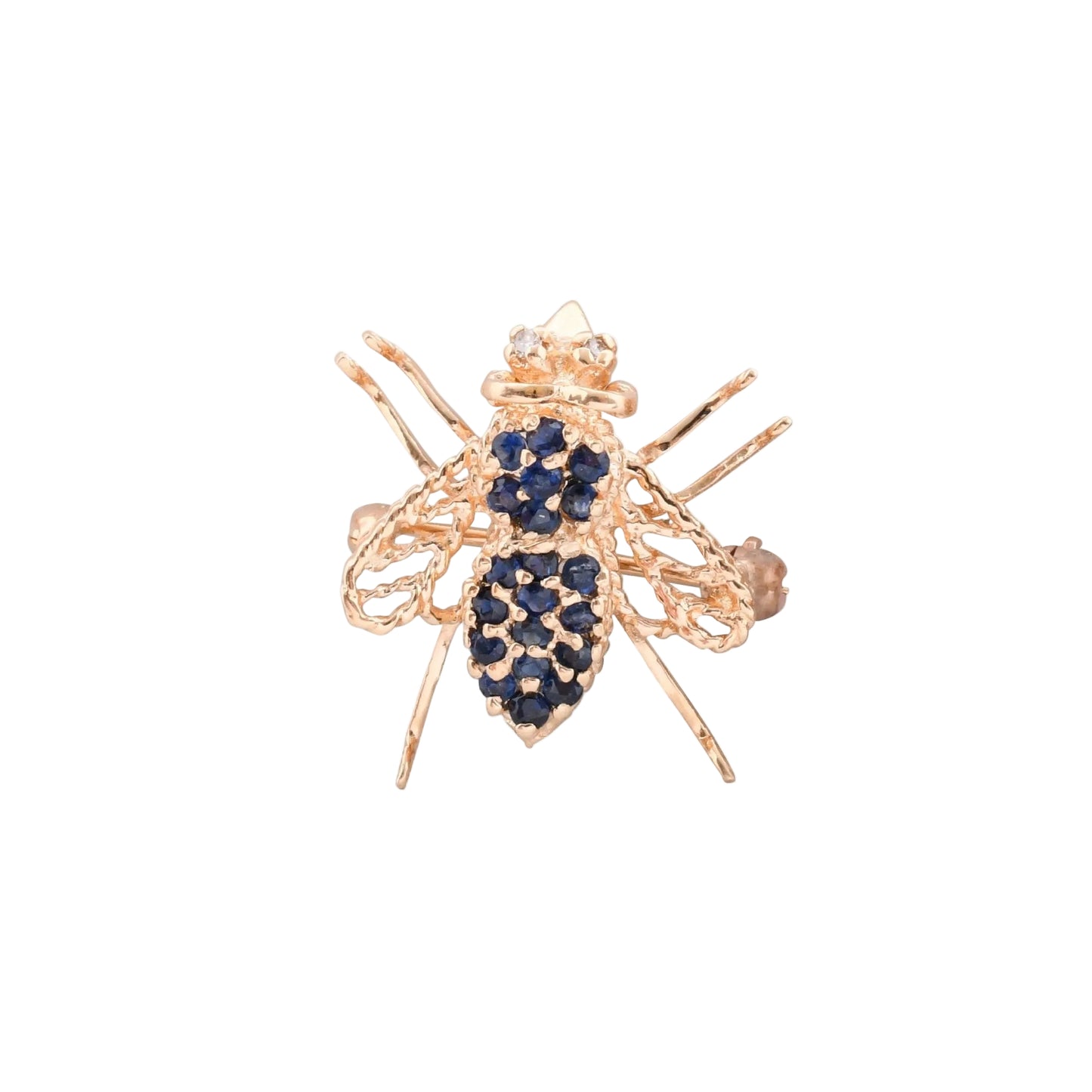 Vintage Bee Sapphire Pendant / Brooch
