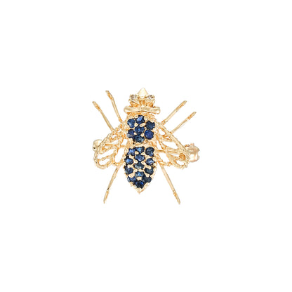 Vintage Bee Sapphire Pendant / Brooch