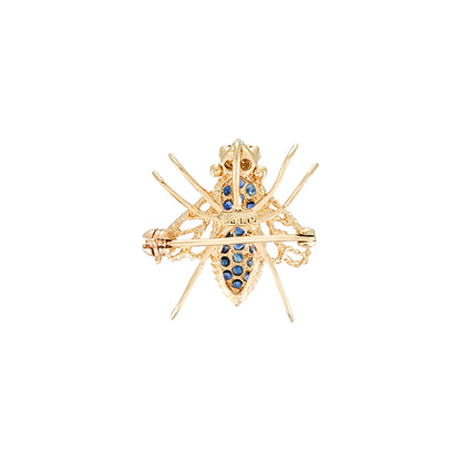 Vintage Bee Sapphire Pendant / Brooch