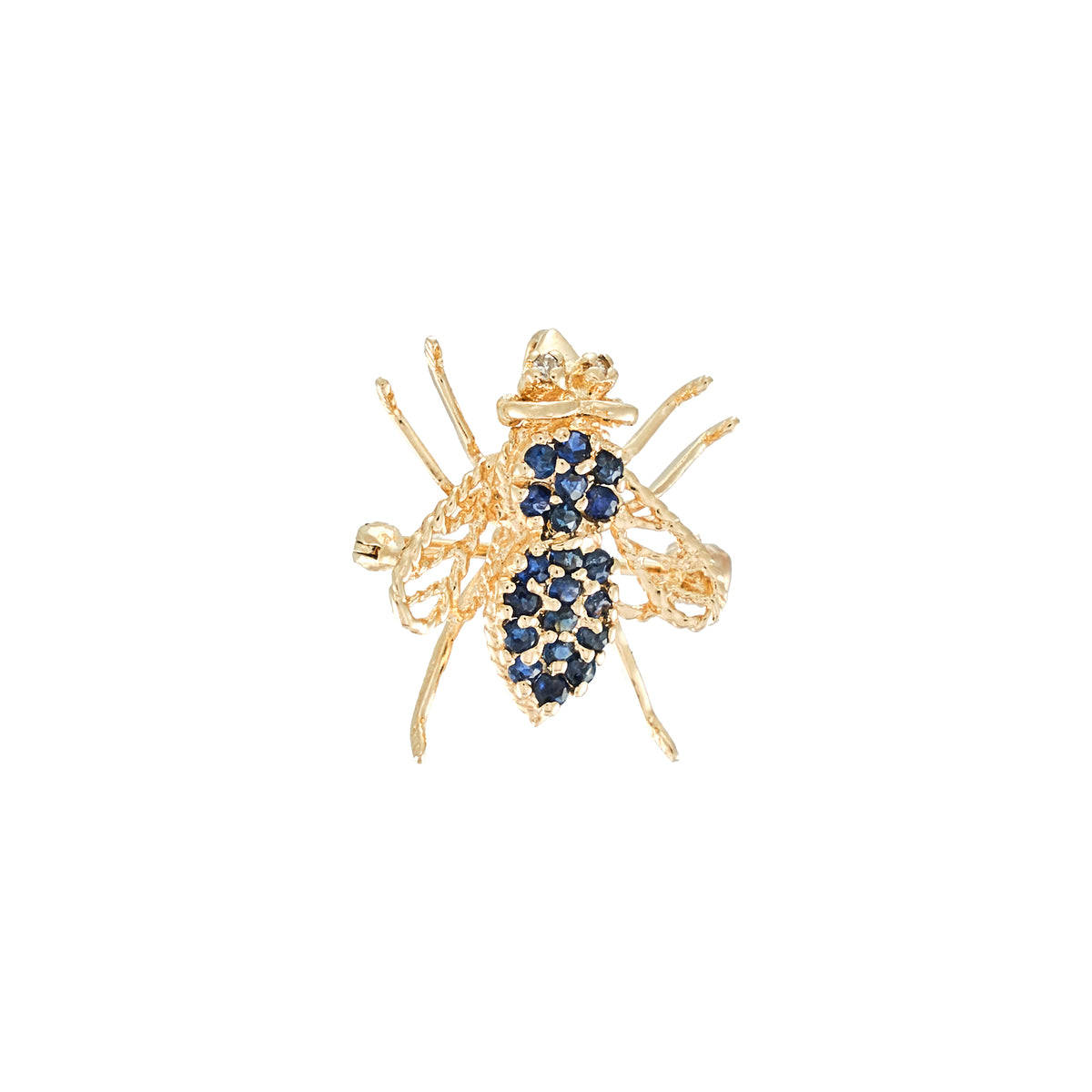 Vintage Bee Sapphire Pendant / Brooch
