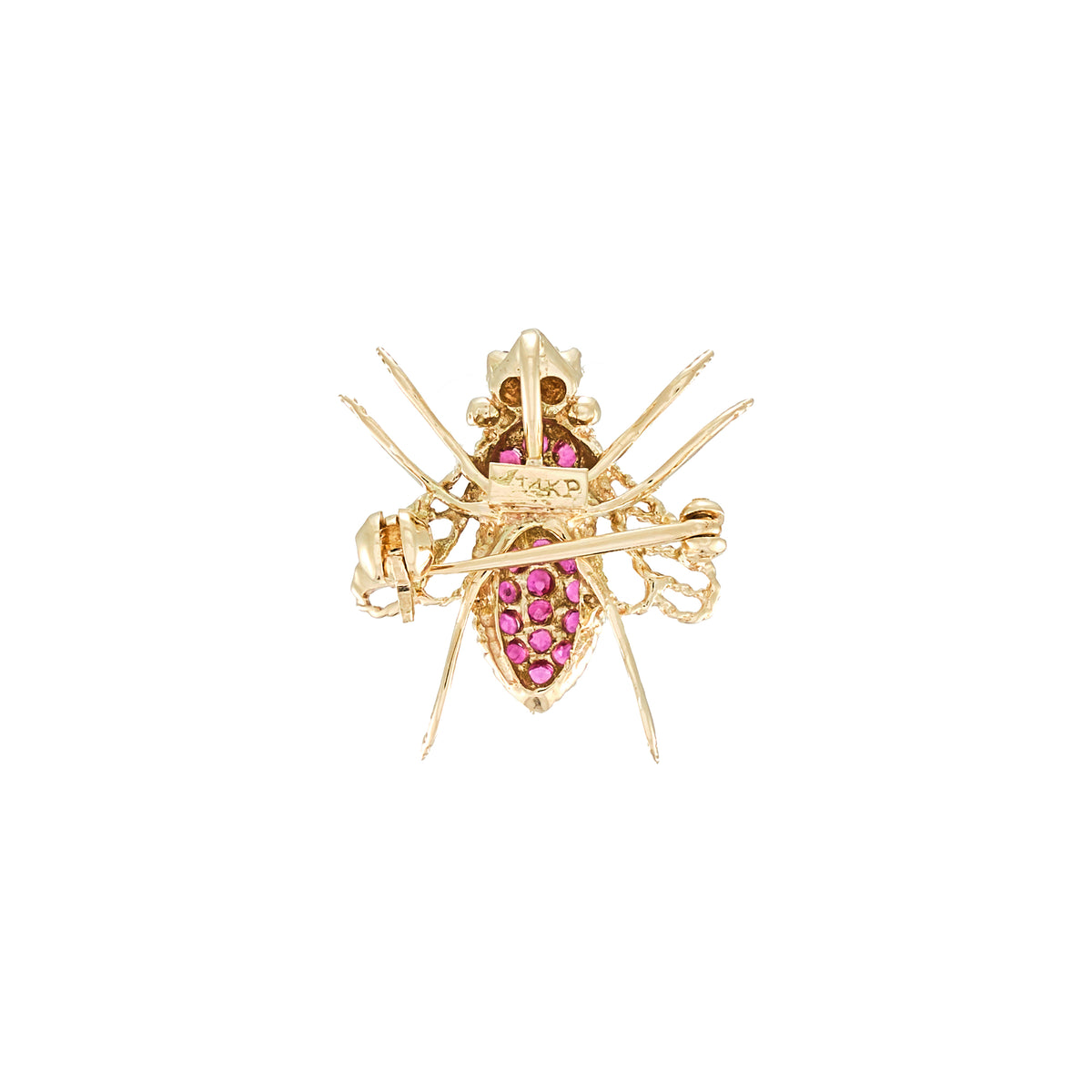 Vintage Bee Ruby Pendant / Brooch