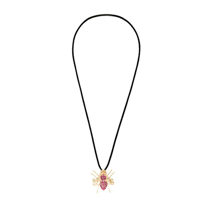 Vintage Bee Ruby Pendant / Brooch