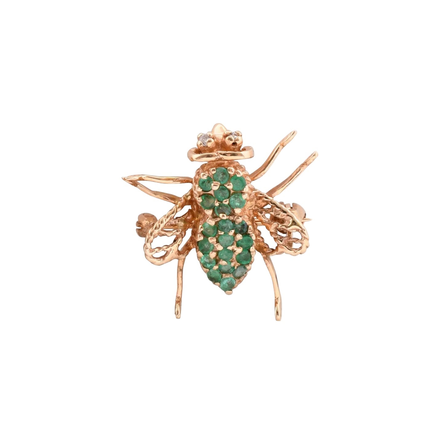 Vintage Bee Emerald Pendant / Brooch