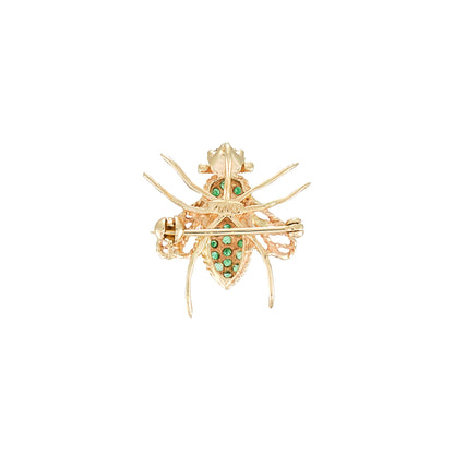 Vintage Bee Emerald Pendant / Brooch