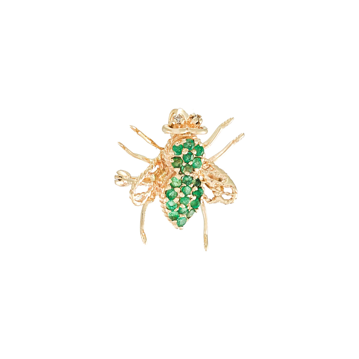 Vintage Bee Emerald Pendant / Brooch