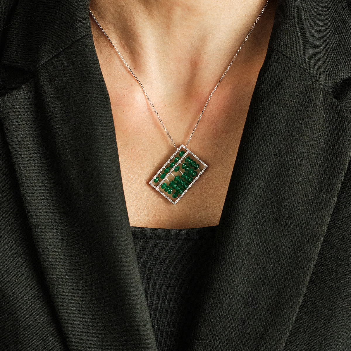 Vintage Abacus Pendant