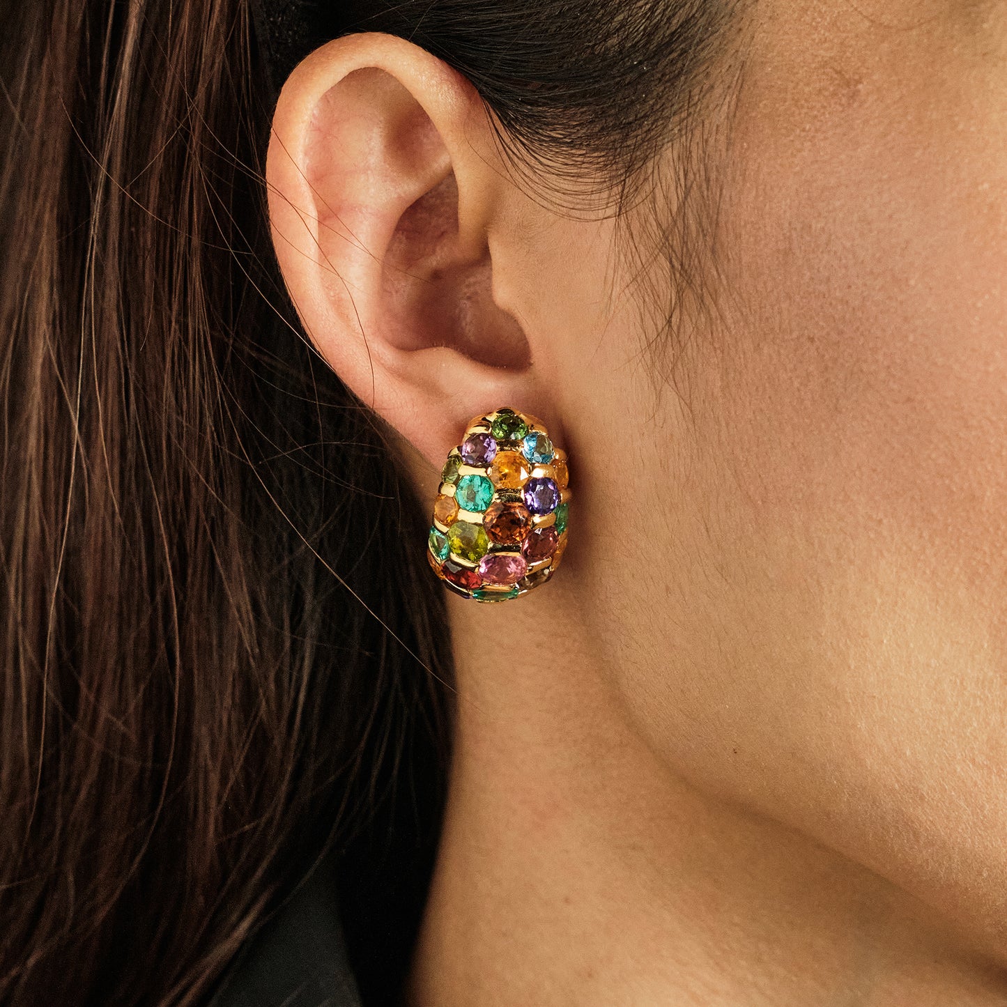 De Grisogono Multicoloured Gem Earrings