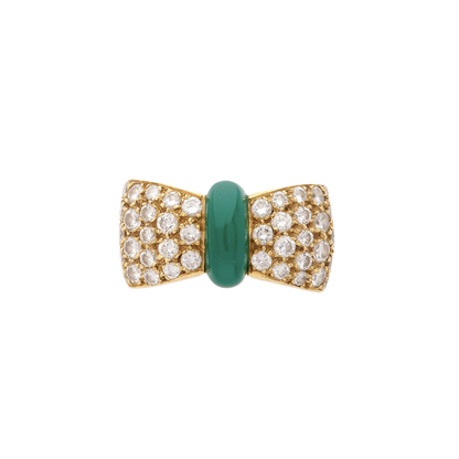 Van Cleef & Arpels Chrysoprase Bow Ring
