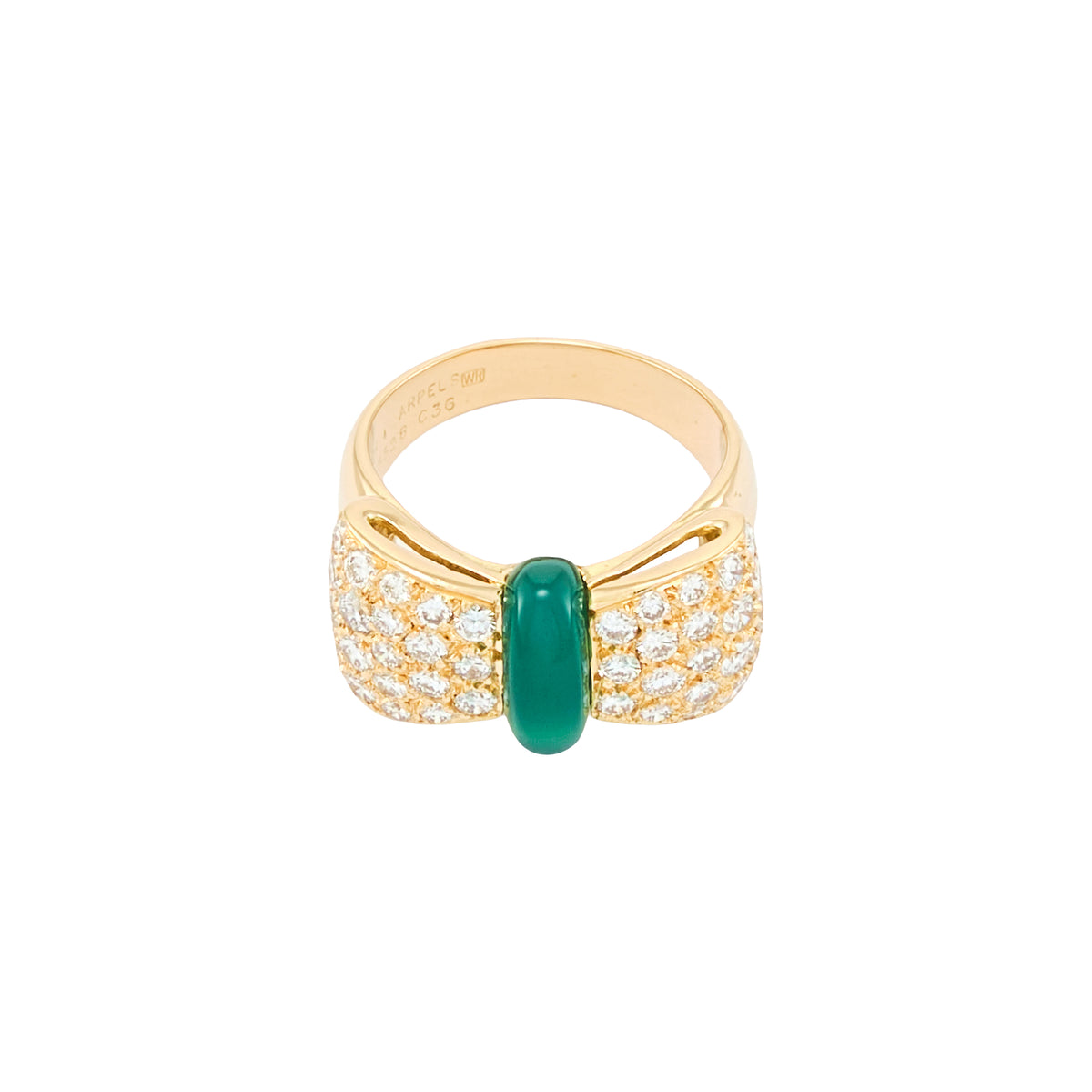 Van Cleef & Arpels Chrysoprase Bow Ring