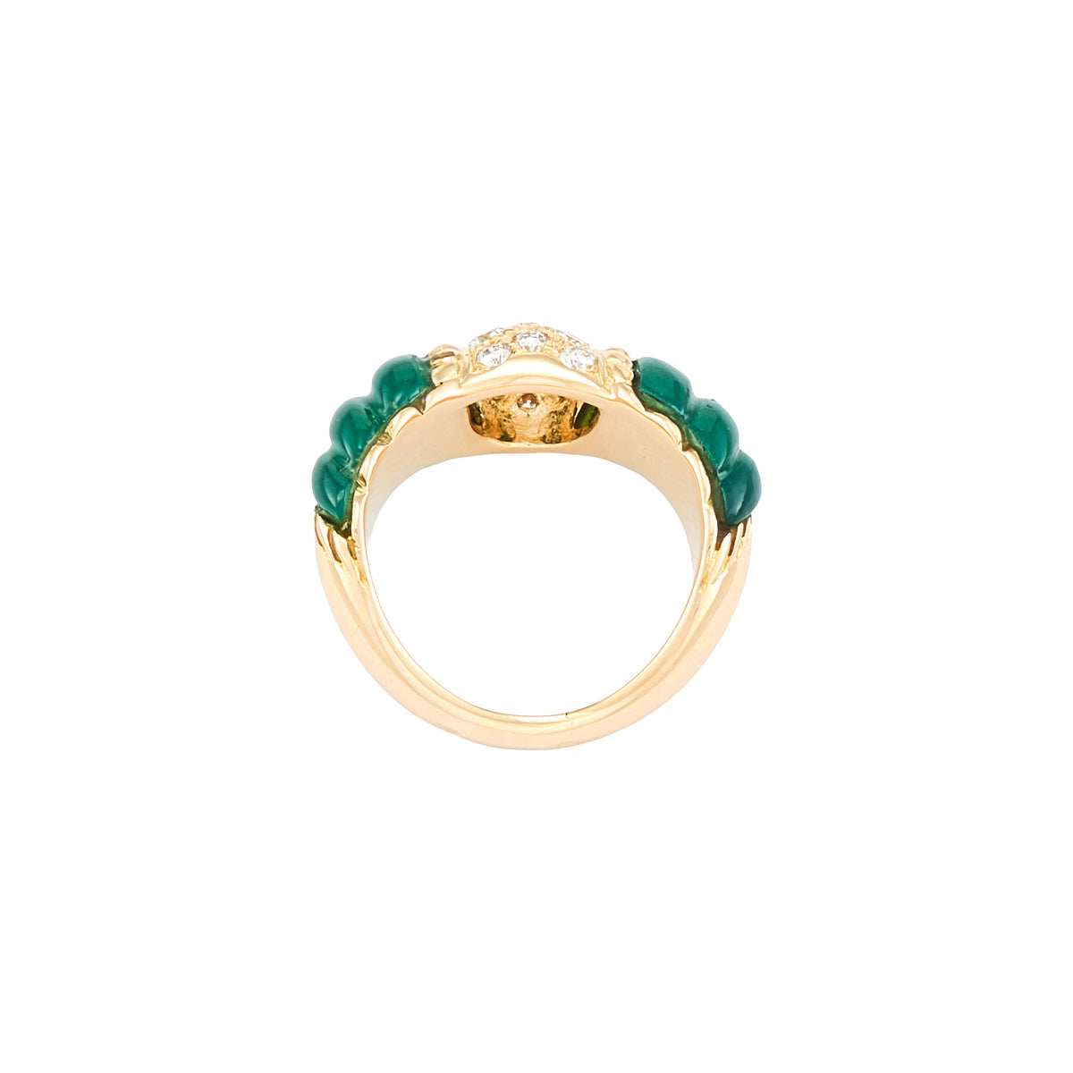 Boucheron Diamond and Chrysoprase Ring