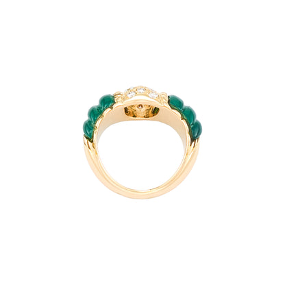 Boucheron Diamond and Chrysoprase Ring