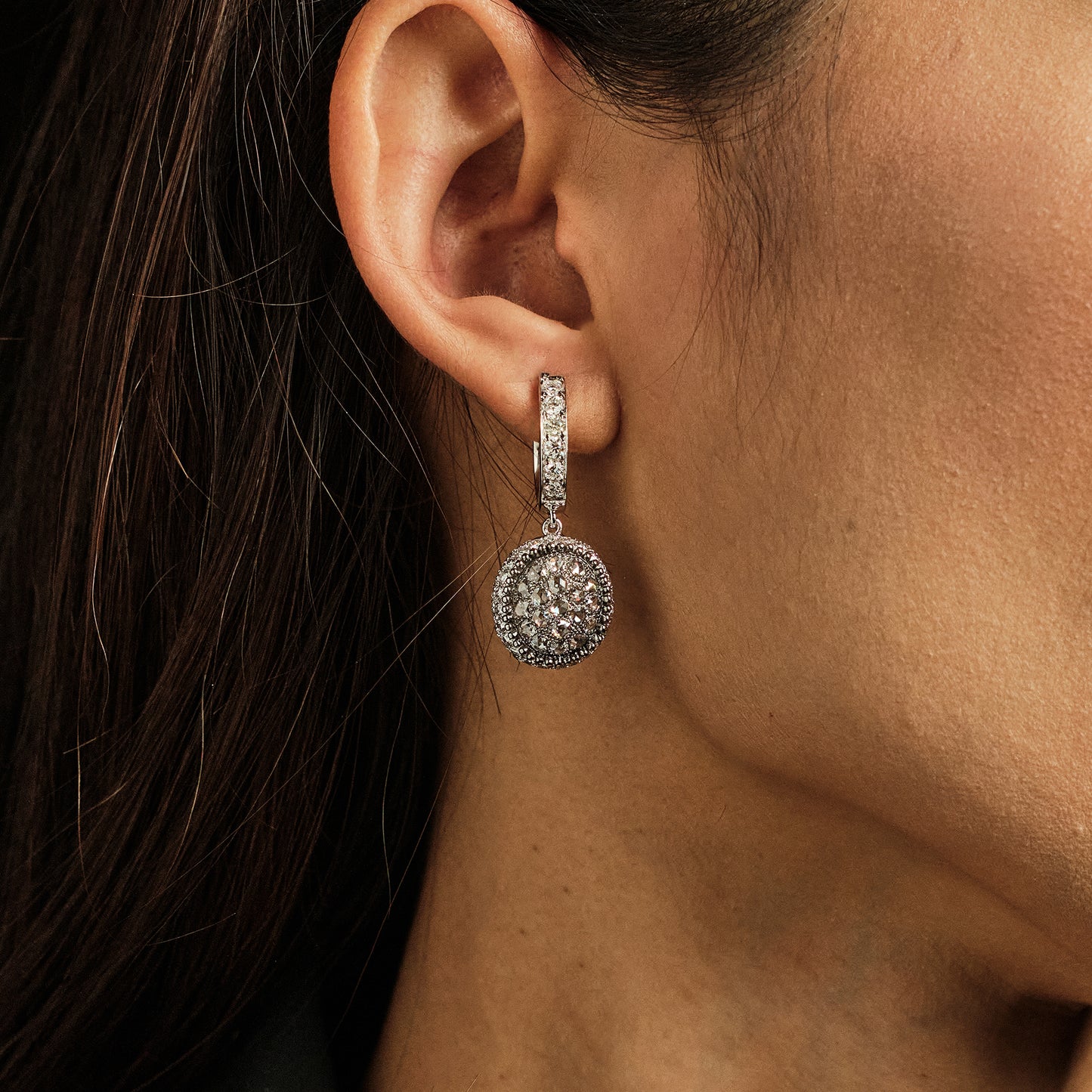 Mouawad Rosette Diamond Earrings