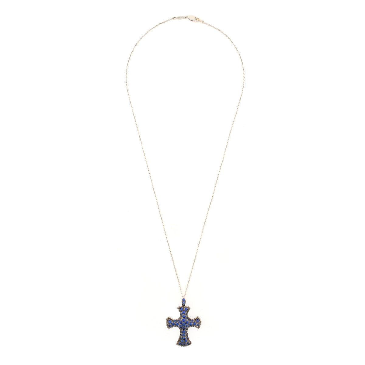 Mouawad "Rosette" Sapphire Cross Pendant