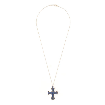 Mouawad "Rosette" Sapphire Cross Pendant