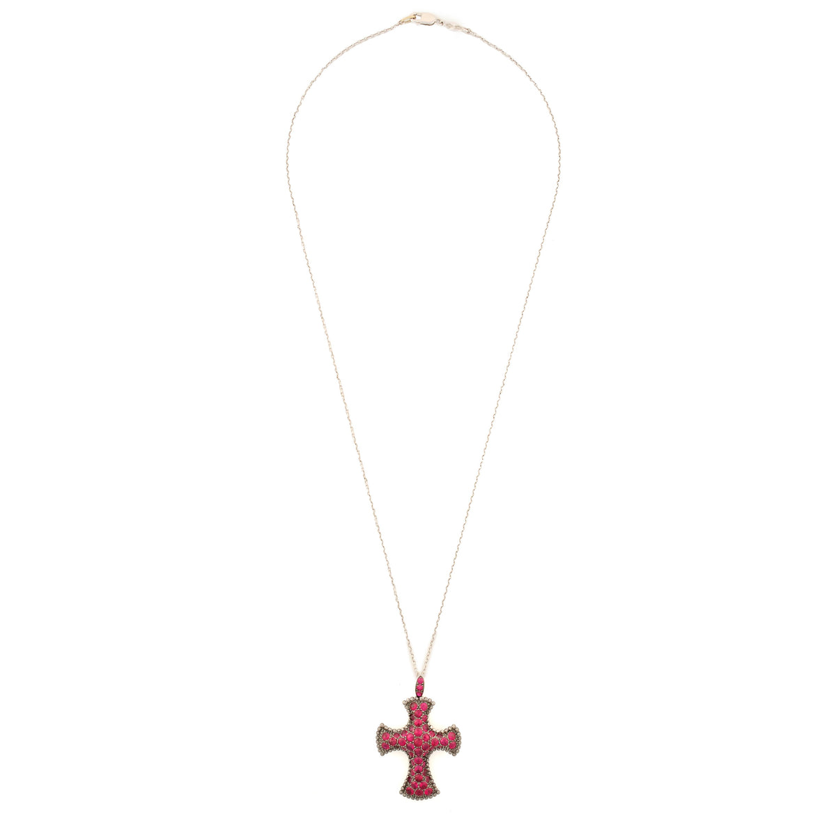 Mouawad  "Rosette" Ruby Cross Pendant