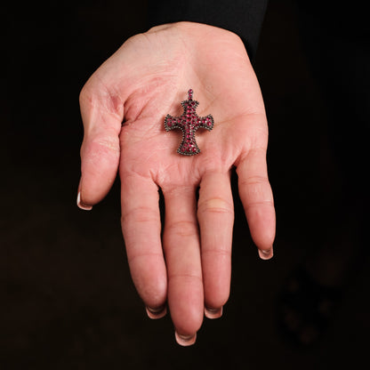 Mouawad  "Rosette" Ruby Cross Pendant