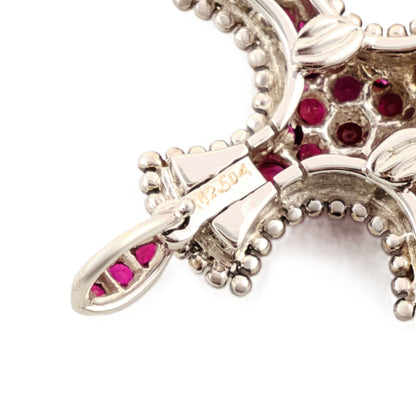 Mouawad  "Rosette" Ruby Cross Pendant